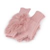 Dámské / dívčí pletené rukavice bezprsté s kožešinou (Varianta 1 krémová světlá, Balení 1 pár)