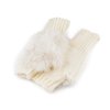 Dámské / dívčí pletené rukavice bezprsté s kožešinou (Varianta 1 krémová světlá, Balení 1 pár)