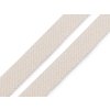 Bavlněná šňůra plochá / dutinka šíře 18 mm (Varianta 1 režná světlá, Balení 20 m)