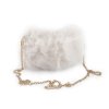 Kožešinová kabelka s kovovým řetízkem 24x19 cm (Varianta 1 krémová nejsvět., Balení 1 ks)