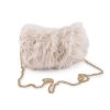 Kožešinová kabelka s kovovým řetízkem 24x19 cm (Varianta 1 krémová nejsvět., Balení 1 ks)