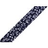 Šikmý proužek bavlněný vzorovaný šíře 20 mm zažehlený (Varianta 920224/1 modrá tmavá, Balení 14 m)