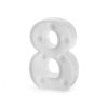 Svítící číslice k narozeninám a Novému roku (Varianta 1 "0" bílá, Balení 1 ks)