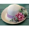 Dámský letní klobouk / slamák k dozdobení (Varianta 2 režná, Balení 1 ks)