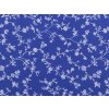 Bavlněná látka květy (Varianta 3 (60) modrá safírová, Balení 1 m)