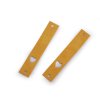 Kožený štítek srdce 12x70 mm (Varianta 1 přírodní sv., Balení 1 ks)