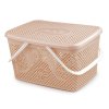 Plastový košík s víkem 20x35 cm (Varianta 1 pudrová, Balení 1 ks)