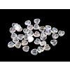 Plastové korálky srdce Ø8 mm (Varianta 7 transparent, Balení 20 g)
