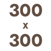 300x300 mm