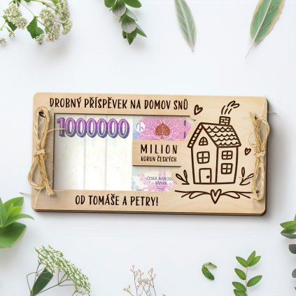 1459 darkova obalka na penize drobny prispevek na domov snu