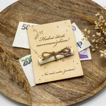 1681 svatebni karta na penize hodne stesti novomanzelum