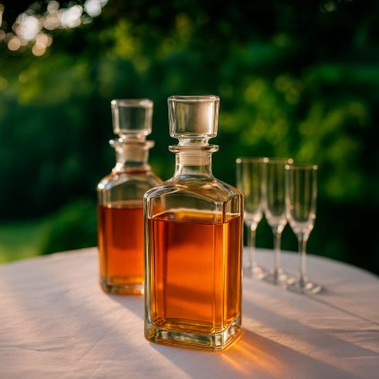 Skleněná karafa ROYAL 1 l se skleněnou zátkou