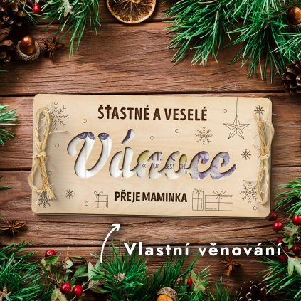 6688 darkova obalka na penize stastne a vesele vanoce s venovanim