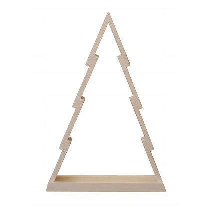 VANOCNI STROMEK dreveny ZAKLADNA na zdobeni zakladna ladicky vyska 42 cm BILA