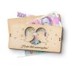 Dárková obálka na peníze - Svatební hrdličky - Hodně štěstí novomanželům!