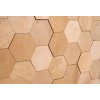 NASTENNE PANELY HEXAGON DREVENA MOZAIKA SVETLA M