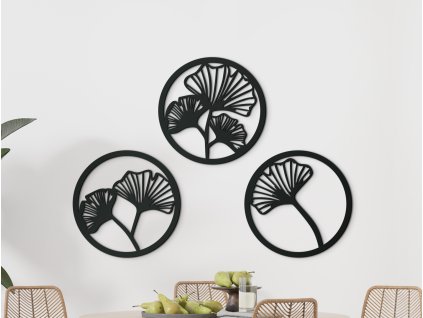 52653 3 teiliges bild ginko