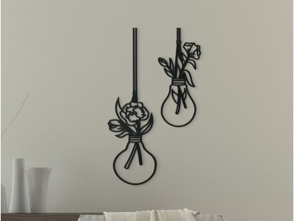 52674 holzsticker hangende blumen