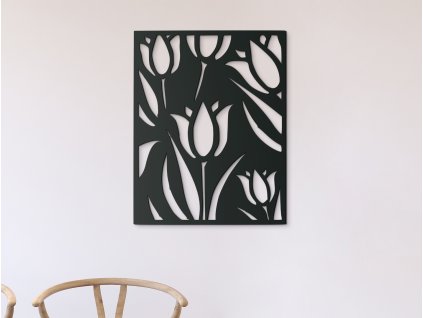 Holzbild BLÜHENDE TULPEN