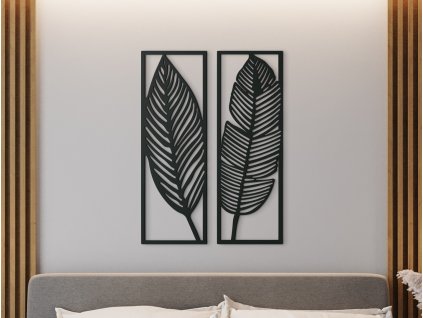 52779 2 teiliges wandbild blatter