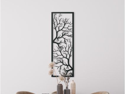3D-Holzbild ÄSTE (Bildabmessungen 133 x 45,5 cm, Bildfarbe Grau)