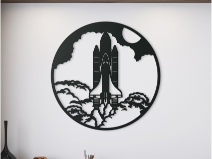 Holzbild für die Wand Rakete