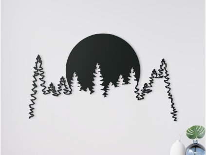 Wanddekoration SONNE ÜBER WALD