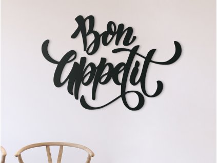 Holzaufschrift für die Wand Bon Appetit