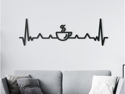 53439 holzdekoration kaffee mit ekg