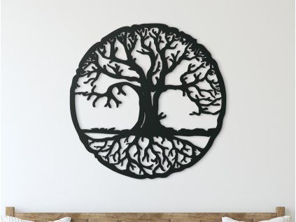 Holzbild LEBENSBAUM EINZIGARTIGKEIT (Bildabmessungen 20 x 20 cm, Bildfarbe Grau)