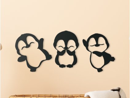 3-teiliger Kindersticker DREI KLEINE PINGUINE