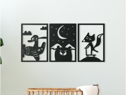 53892 3 teiliges kinderbild marchenreich