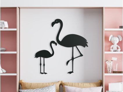 Holzsticker fürs Kinderzimmer FLAMINGOS