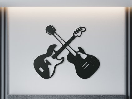 Holzsticker für die Wand GITARREN