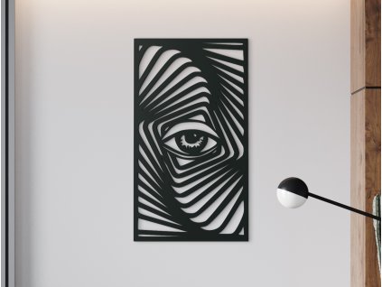 Holzbild für die Wand ZEBRAAUGE