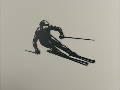 Holzsticker für die Wand SKIFAHRER