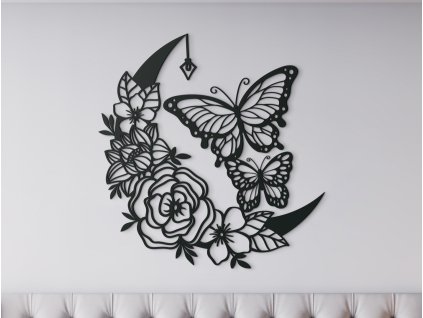 3D-Sticker BLUMENORNAMENT MIT SCHMETTERLINGEN