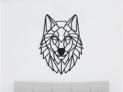 3D-Wandsticker POLYGONALER WOLF