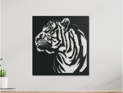 Holzbild für die Wand TIGERPROFIL