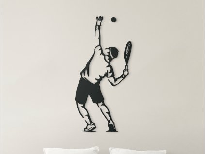 Holzsticker für die Wand TENNISSPIELER