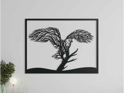 3D-Wandbild ADLER UND BAUM