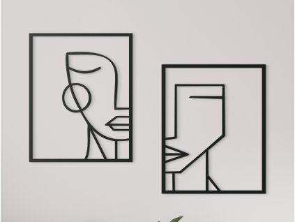 2-teiliges kubistisches Bild FRAUEN