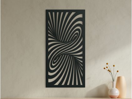 Holzbild im abstrakten Stil KARUSSELL