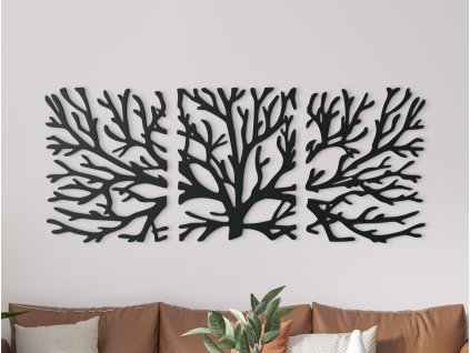 3-teiliges Wandbild BAUM