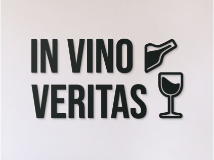 Holzdekoration In vino veritas