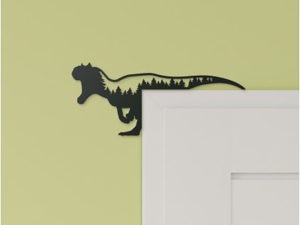 Türsticker aus Holz für Kinder WÜTENDER DINOSAURIER
