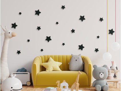 Set mit Kinderstickern KLEINE STERNE (18 Stück)