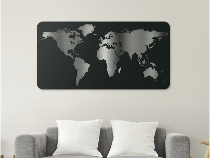 Design-3D-Weltkarte für die Wand
