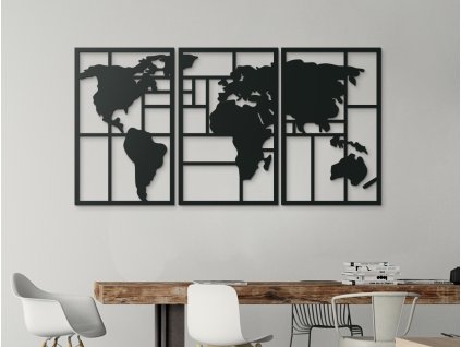 Mehrteiliges Wandbild WELTKARTE