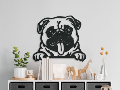 55110 holzsticker fur die wand mops